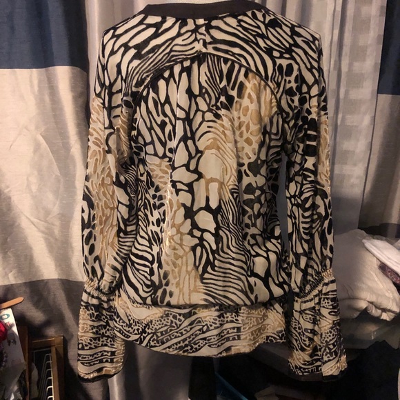 HALE BOB SHEER BURNOUT VELOUR BLOUSE - Picture 2 of 6